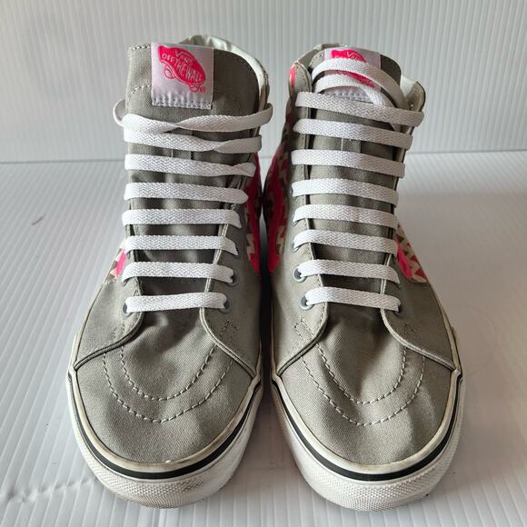 Vans Gray Pink White Chevron Pro Classic 721454  SZ Women's 9.5 Sneakers Men's 8 - Picture 2 of 9